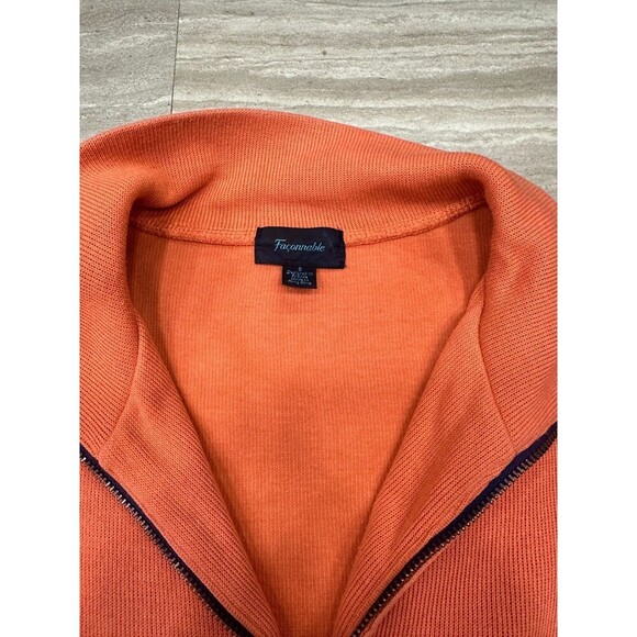 Faconnable Coral Mens Zip Up Sweater Size Small 100% cotton - Picture 3 of 5